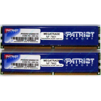 Память 1Gb (2x512Mb) DDR2 Patriot PSD251253381H pc4200 533MHz (Серпухов)
