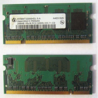 Модуль памяти для ноутбуков 256MB DDR2 SODIMM PC3200 (Серпухов)